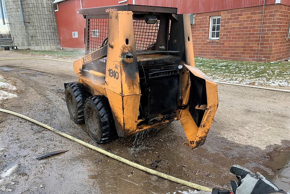 Skid Steer Destroyed in Albany Township Fire