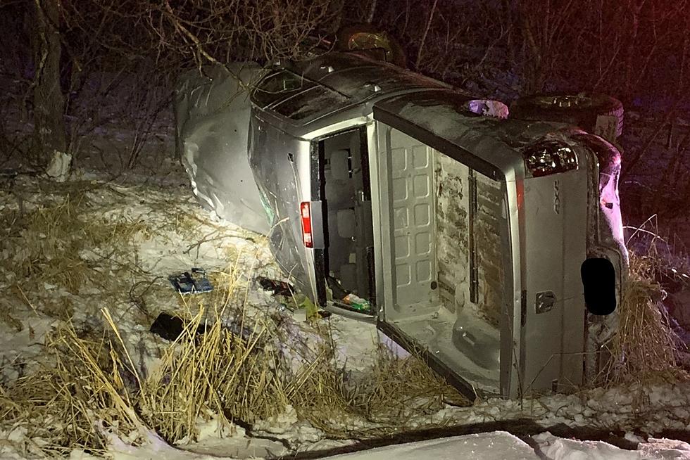 Icy Patch Leads to Pickup Rollover in Stearns County