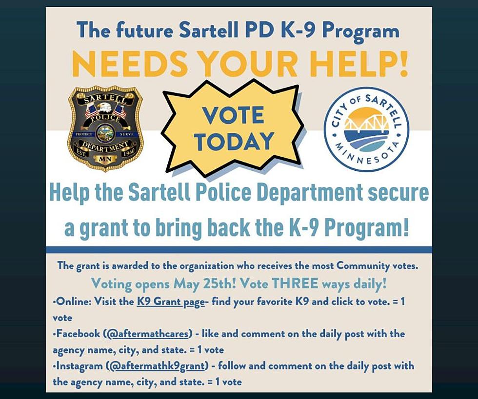 Residents Asked to Vote to Help Sartell Police Get K9 Grant
