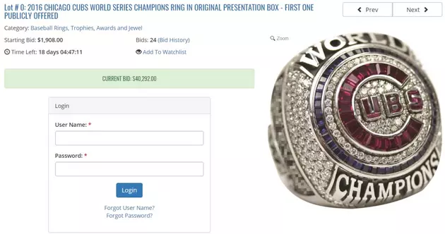 You Could Win This Auction For A $50,000 Cubs World Series Ring And Wind Up With Nothing But $1