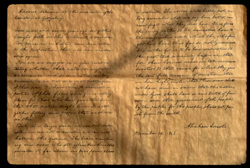 Handwritten Gettysburg Address Goes On Display At Lincoln Museum