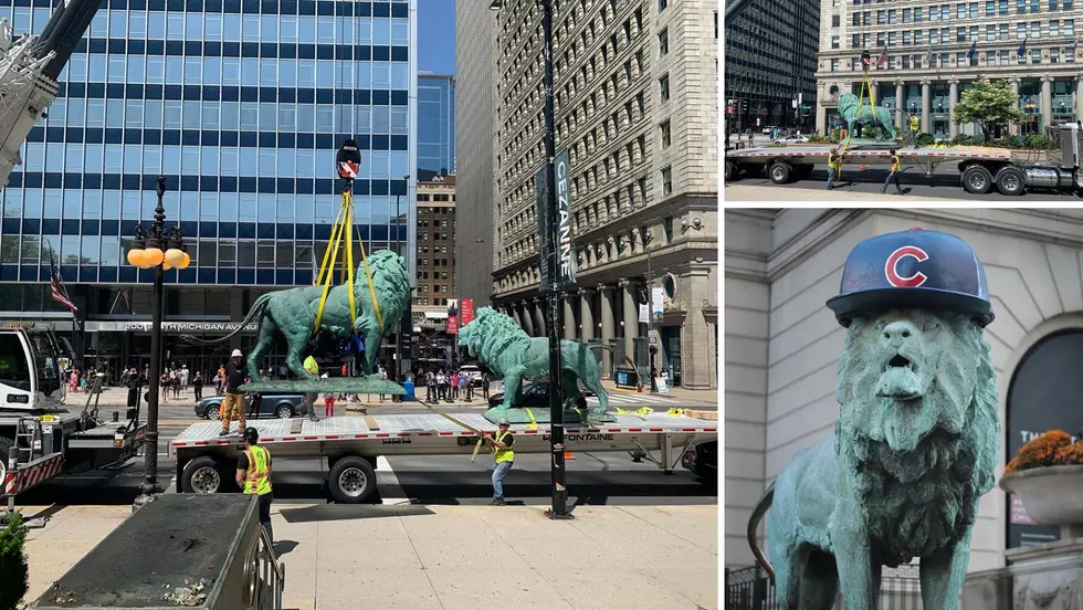 Iconic Chicago Art Piece Seen Cruising Down I-290 On A Flatbed Truck