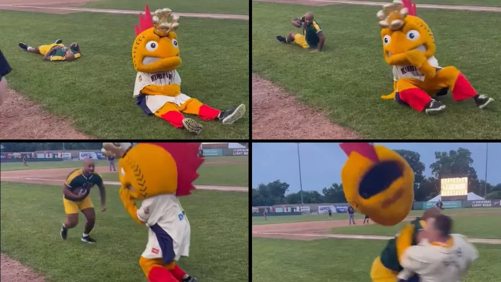 Green Bay Packers Player Destroys Minor League Mascot In Oklahoma Drill