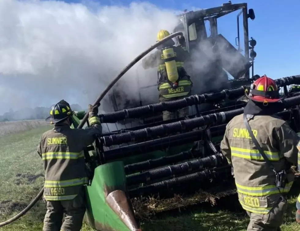 Firefighters Put Out Combine Fire In Northeast Iowa Field