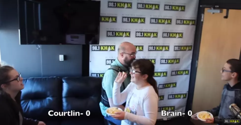 Brain & Courtlin Try to Catch Popcorn in Their Mouths [VIDEO]