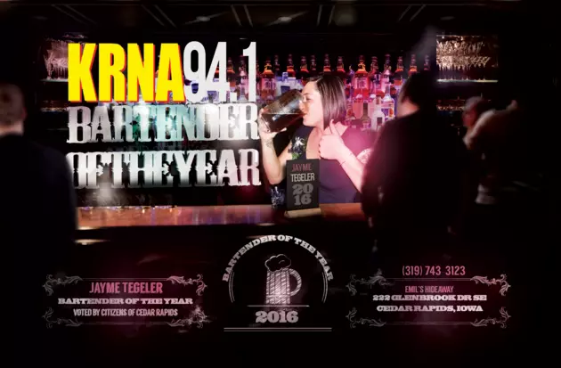 CR Mayor Salutes KRNA Bartender Of The Year! [VIDEO]