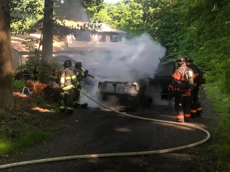 Danbury Fire Department Extinguishes Vehicle Fire