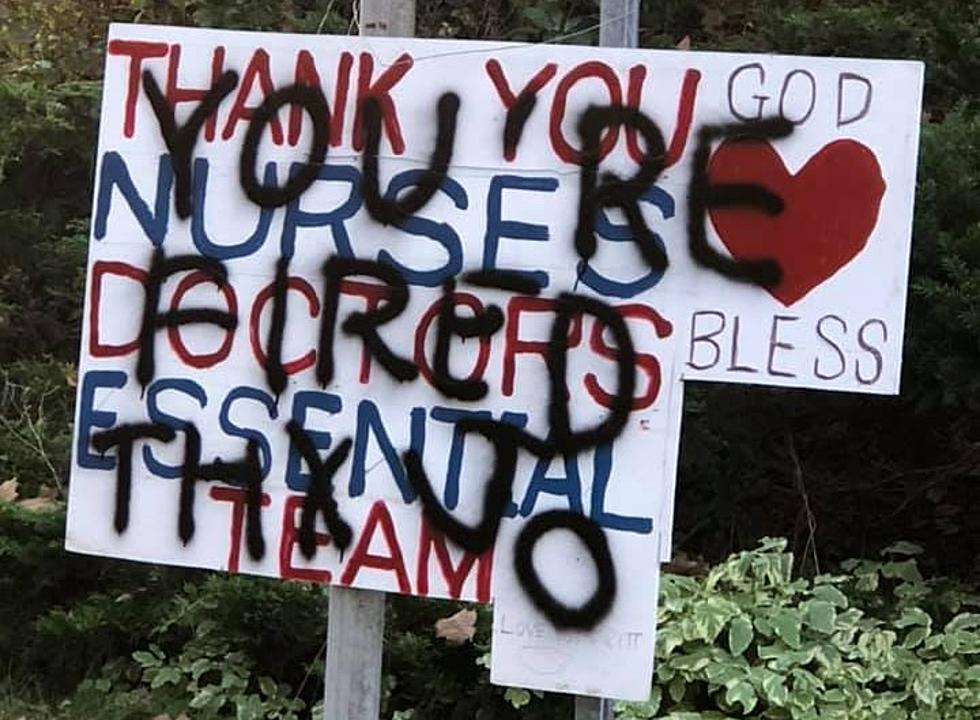 Danbury Vandals Mar Sign in Support of Essential Workers