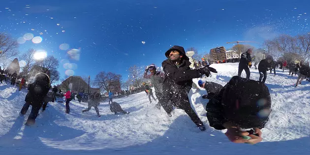 Experience a 360 Degree Snowball Fight [VIDEO]
