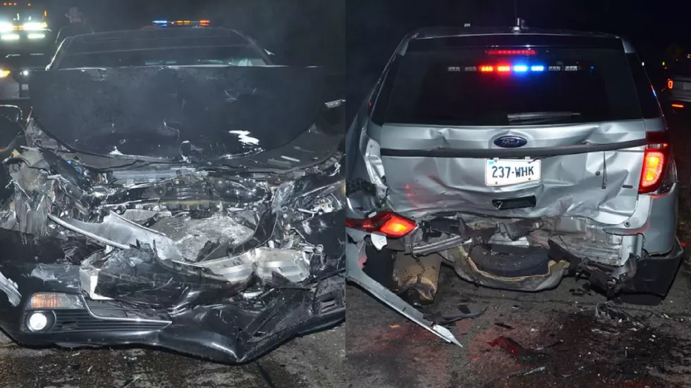 Police: Footage Shows Drunk Man Smashing CT State Police Vehicle