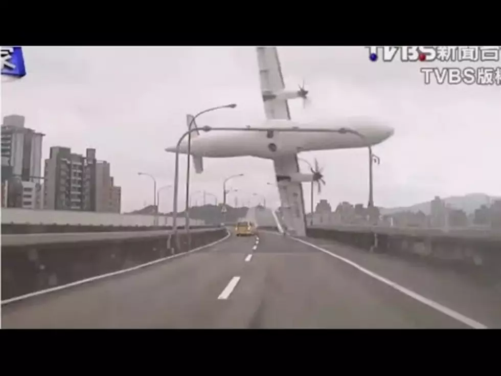 Dashcam Video of a Plane Crashing in Taiwan [VIDEO]