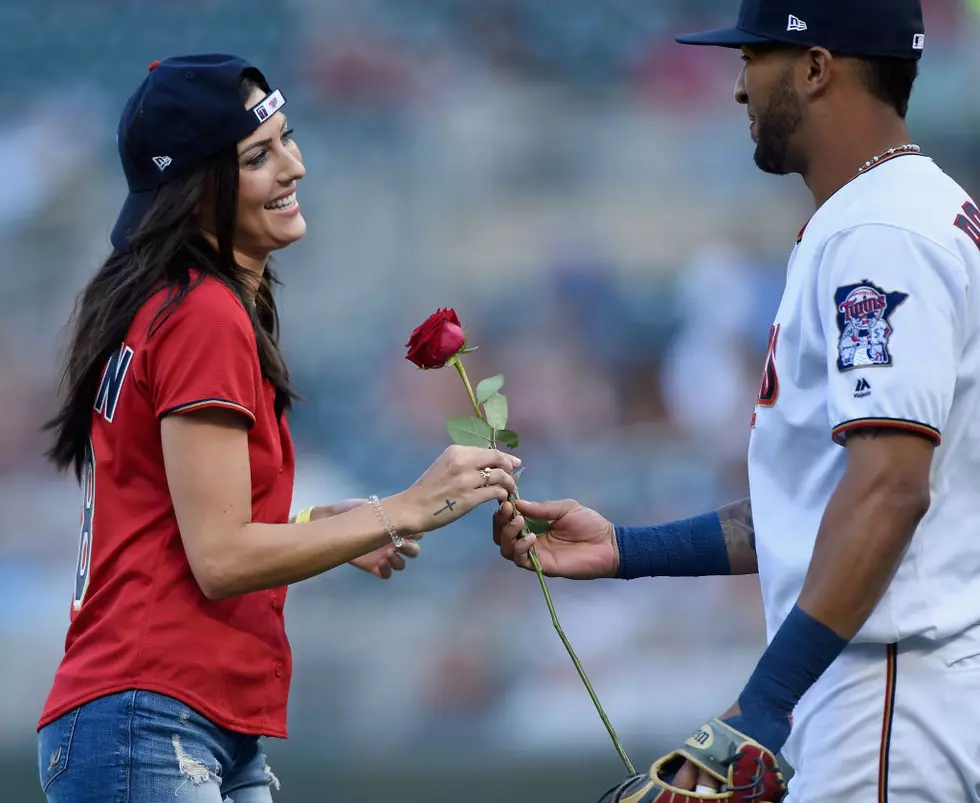 The Bachelorette Throws First Pitch at Twins Game