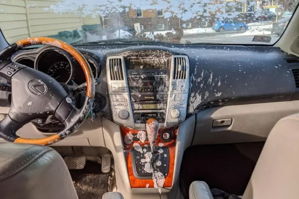 Photo Shows Aftermath of Exploded Drink in Car During MN Winter