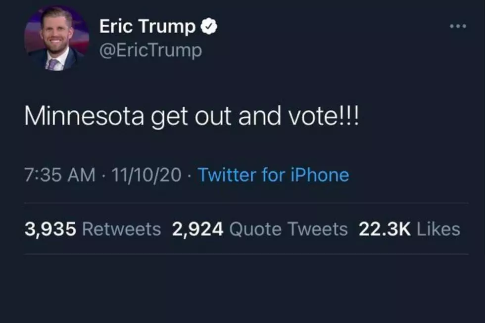 Whoops! Trump’s Son Encourages MN to Vote One Week After Election