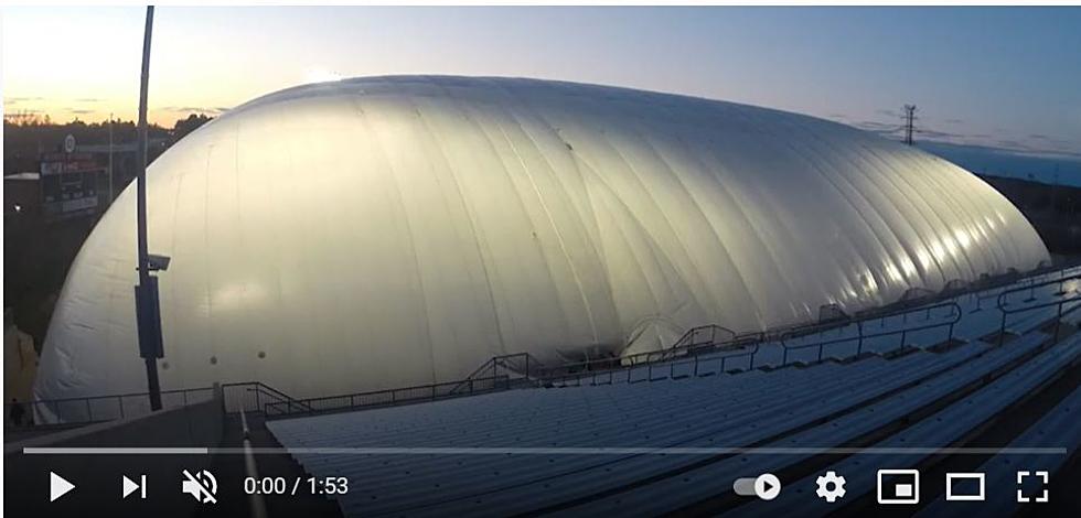 Watch the SCSU Dome Come Down for the Season