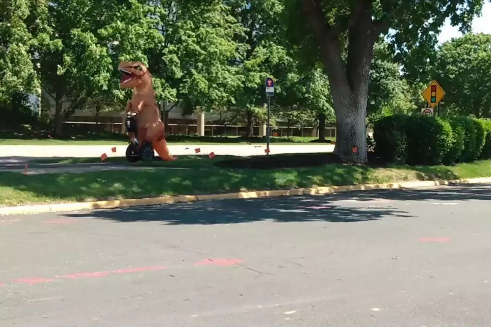 T-Rex Spotted Riding Segway Through MN Community [WATCH]