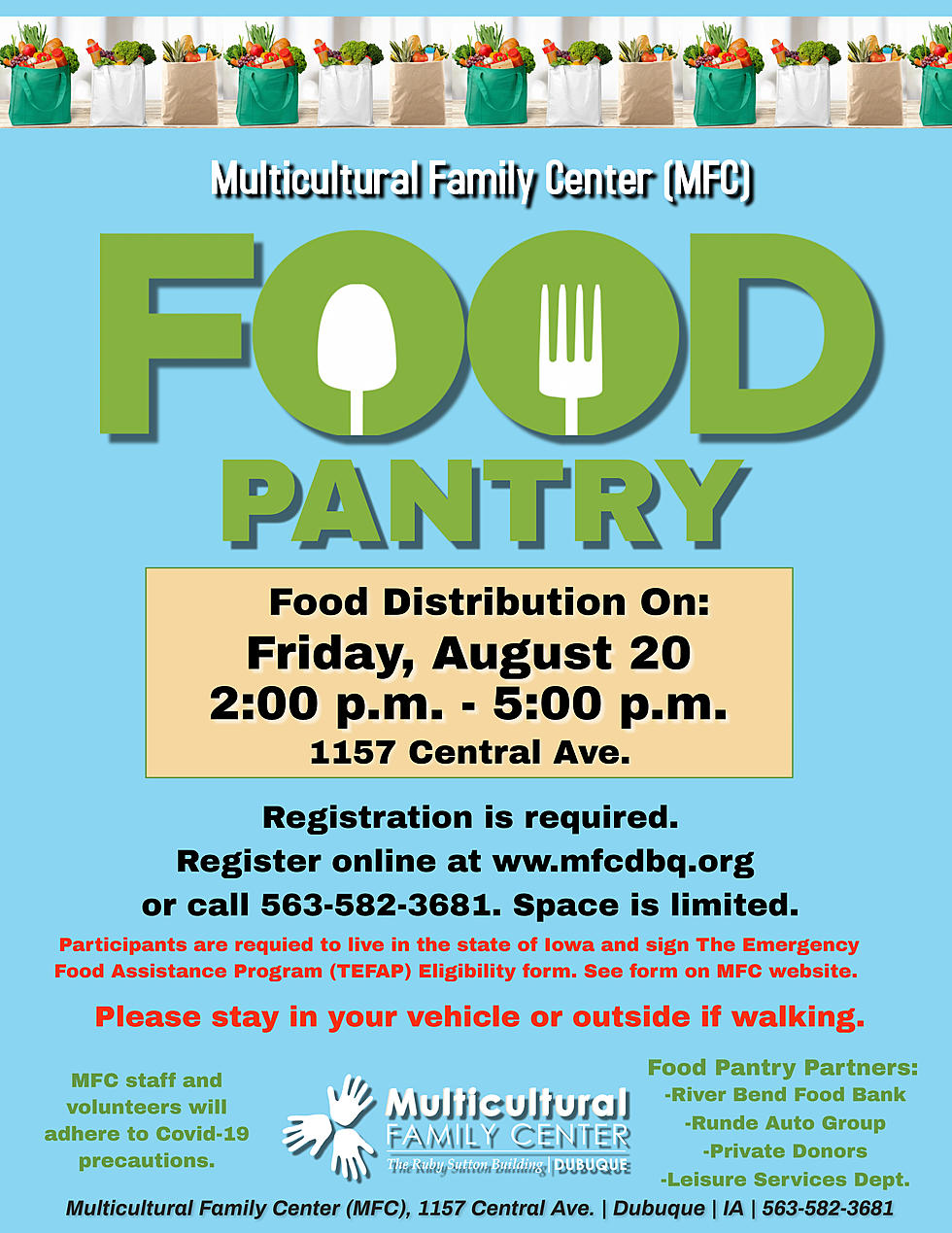 Food Distribution in Dubuque August 20