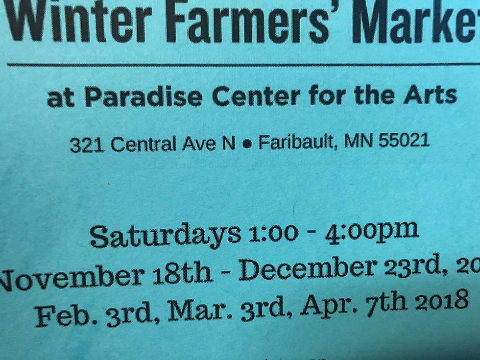Faribault Winter Farmer&#8217;s Market Details Today on KDHL
