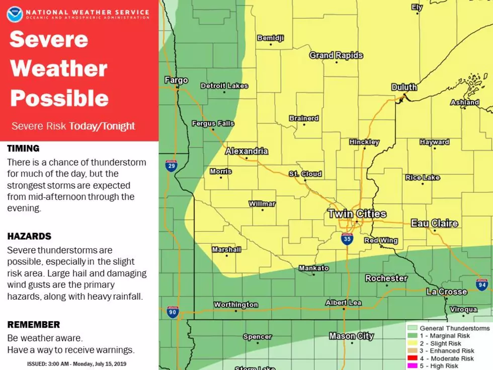 Stay Sky Aware Today As Rice County At Risk For Severe Weather