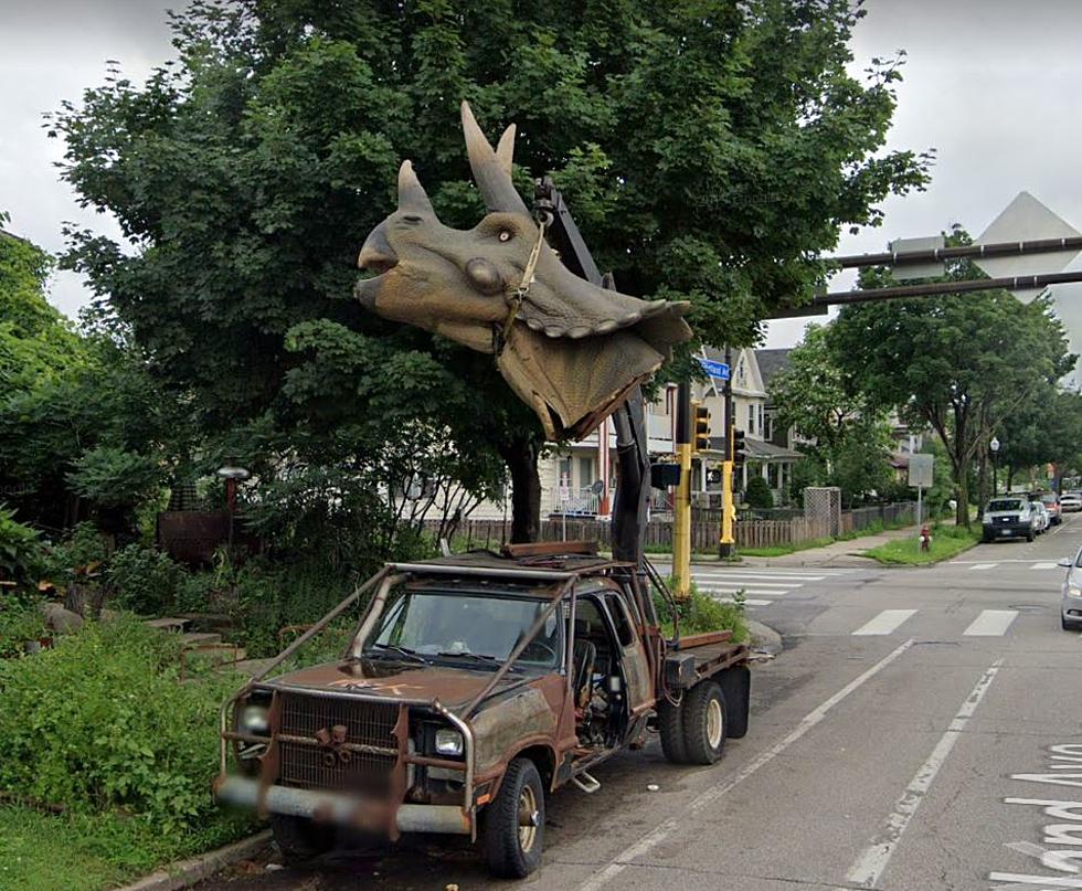 Why Is There A Dinosaur Head Hanging Outside This Minnesota Home?