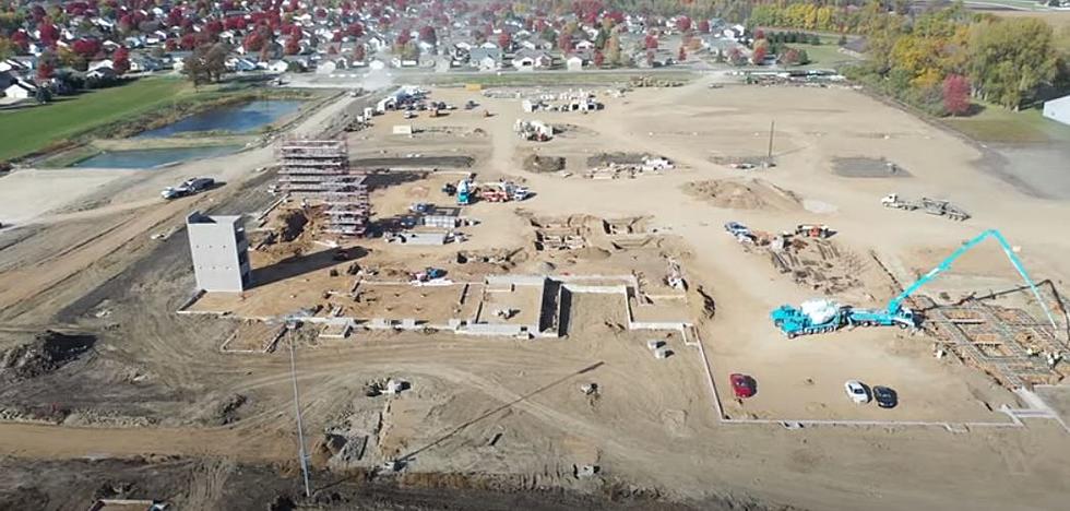 Incredible Drone Footage Of Owatonna's New High School Going Up