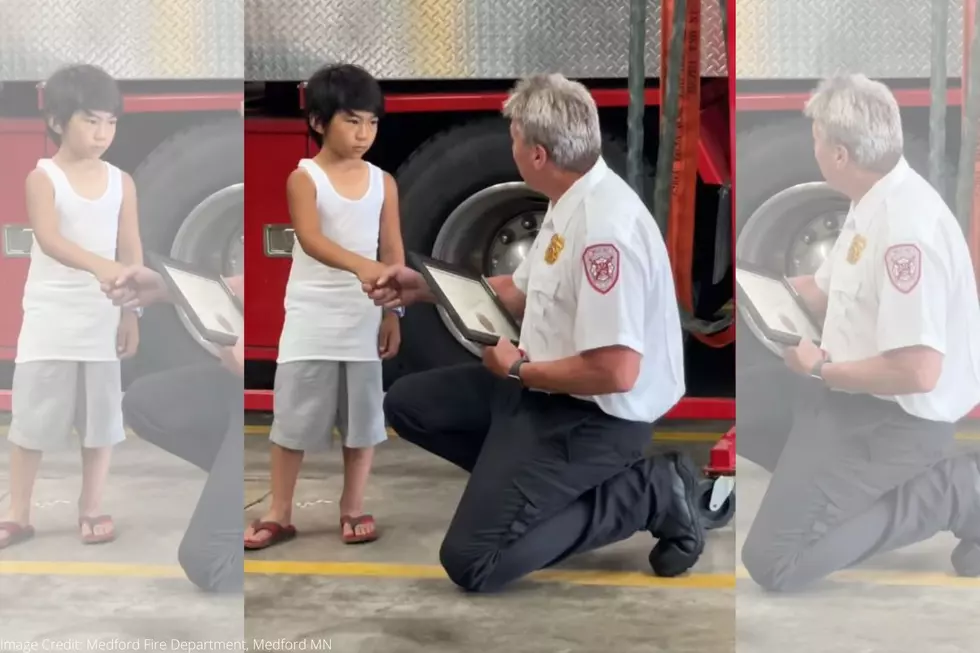 Southern Minnesota Fire Department Recognizes Young Boy For Saving His Family