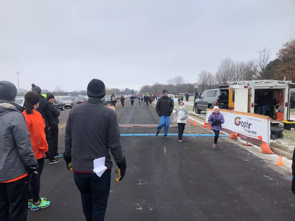 IRIS Turkey Trot Finish Line in Faribault. Photo by Gordy Kosfeld
