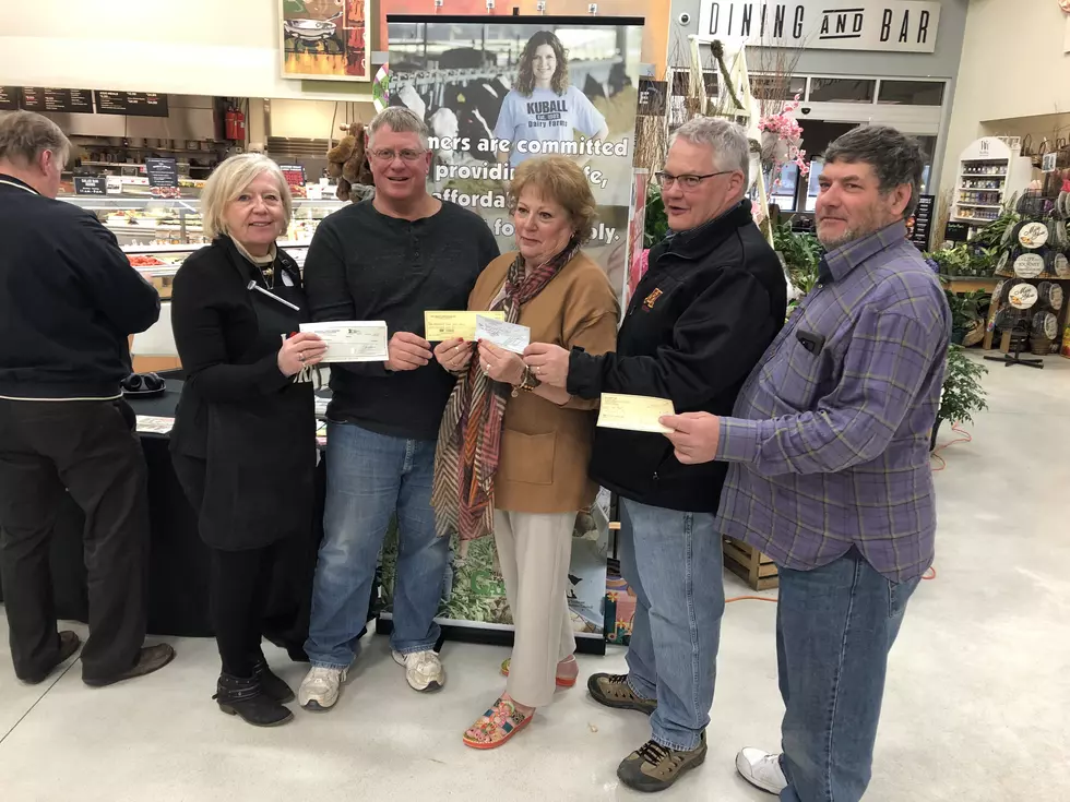 Donation to Food Shelf at Hy-Vee