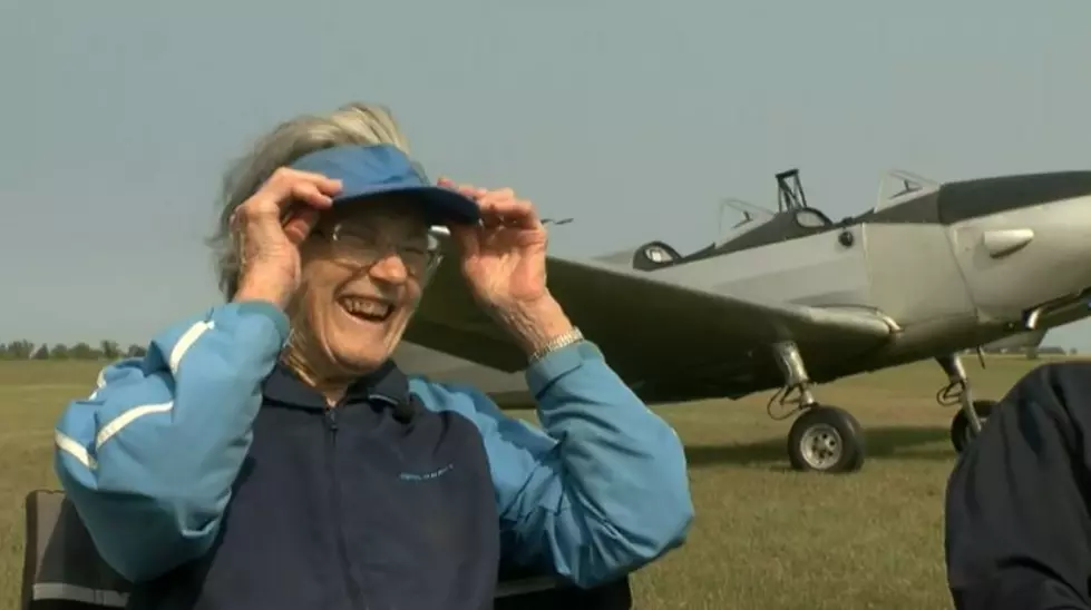 95-Year-Old Kenyon Woman Flies in Plane Flown by Late Husband in World War II