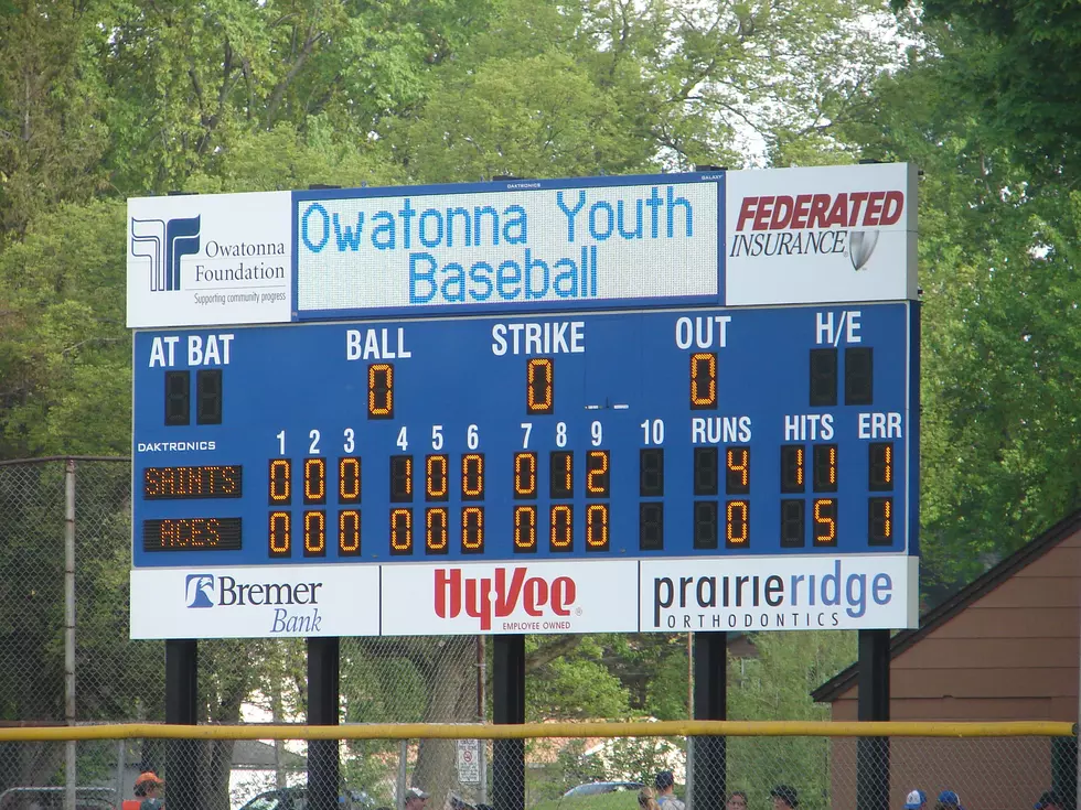 Owatonna Baseball Scores and Scoreboard Sponsor Recognition