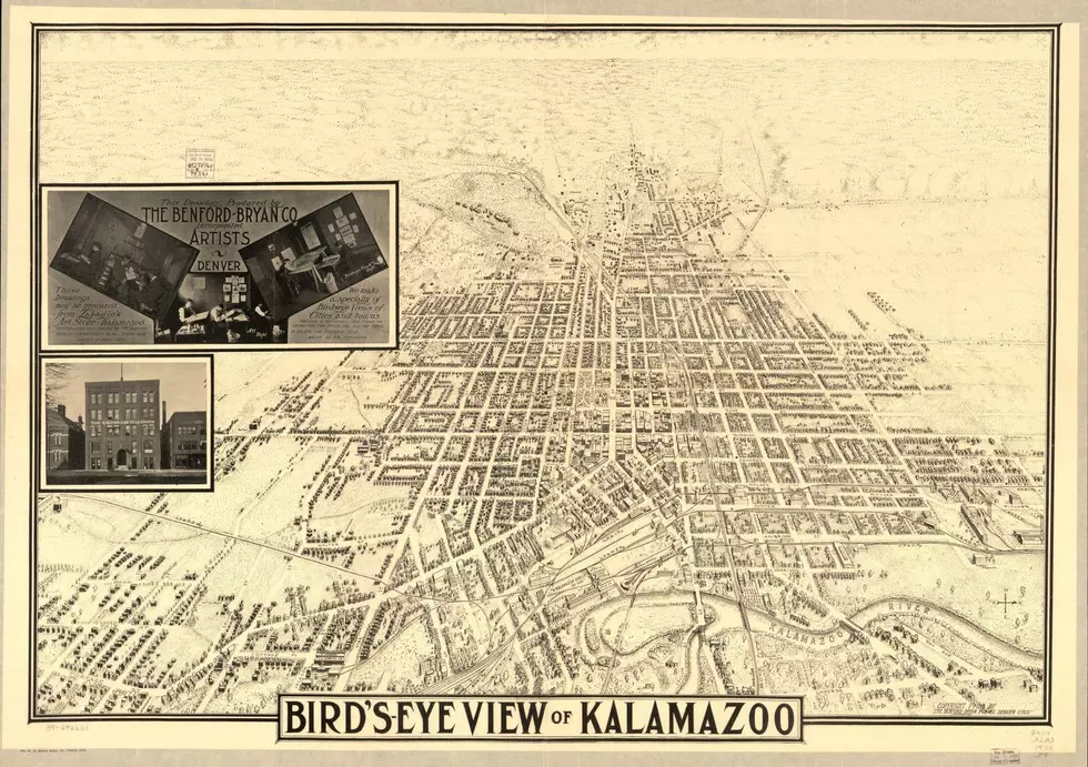 Look At This Rare 1908 Bird&#8217;s-Eye View Map Of Kalamazoo