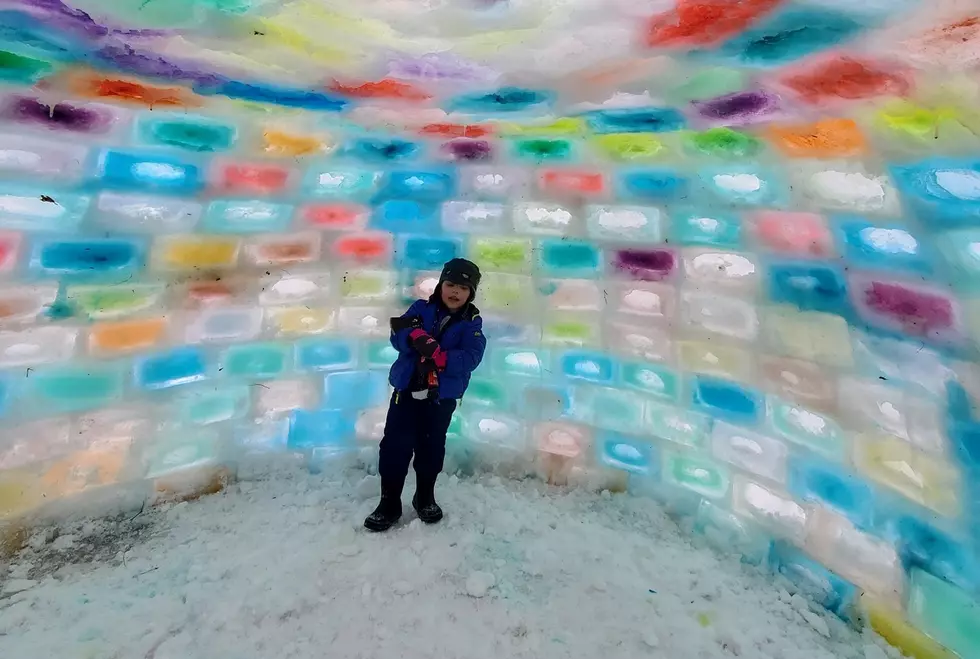 Macomb County, Michigan Sisters Team Up To Build Gorgeous Rainbow Igloo