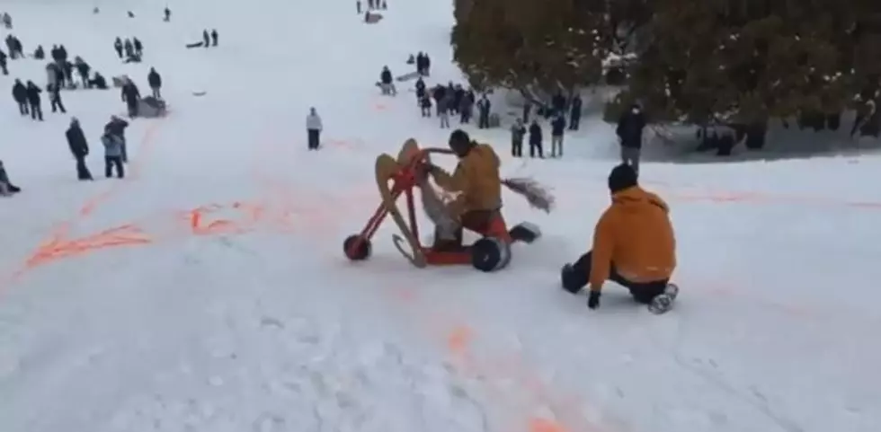 Watch: The Wins and Fails From Battle Creek's Carboard Sled Race