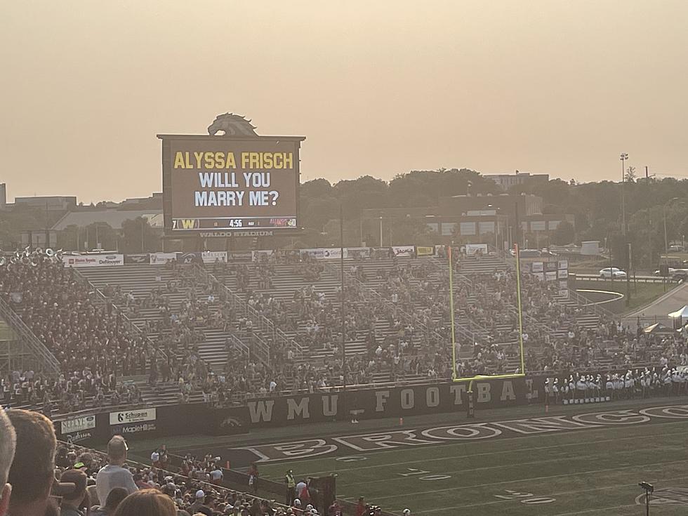 Did Anyone Catch the Proposal At the Last WMU Bronco's Game?
