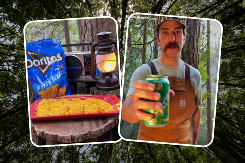Michigan Man Makes Perfect Midwest Meal in Middle of the Woods