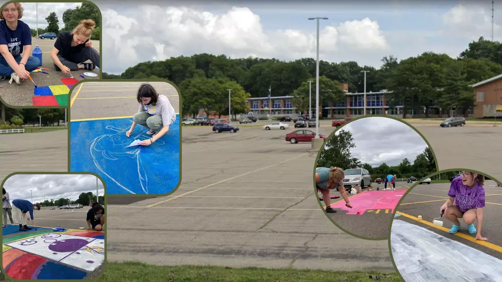Seniors At Kalamazoo High School Purchase And Paint Parking Spots For The School Year