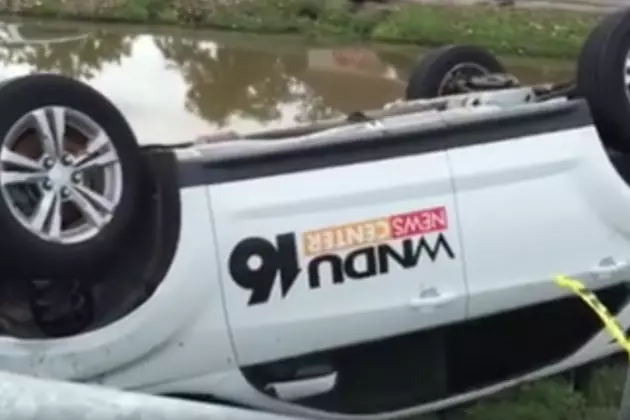 TV Station&#8217;s Car Flips During Flood Coverage in South Bend
