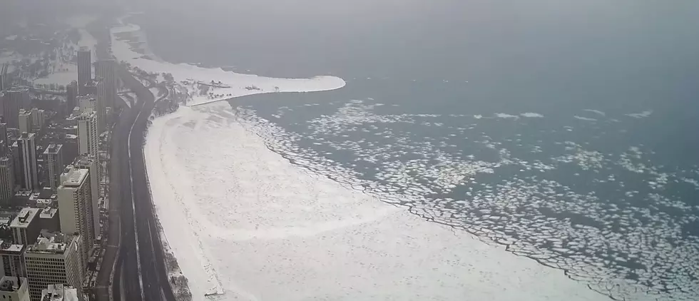 This Ice Shelf Breaking Up in Lake Michigan Looks Like It’s Sending A Million Ice Cubes to Gary, Indiana