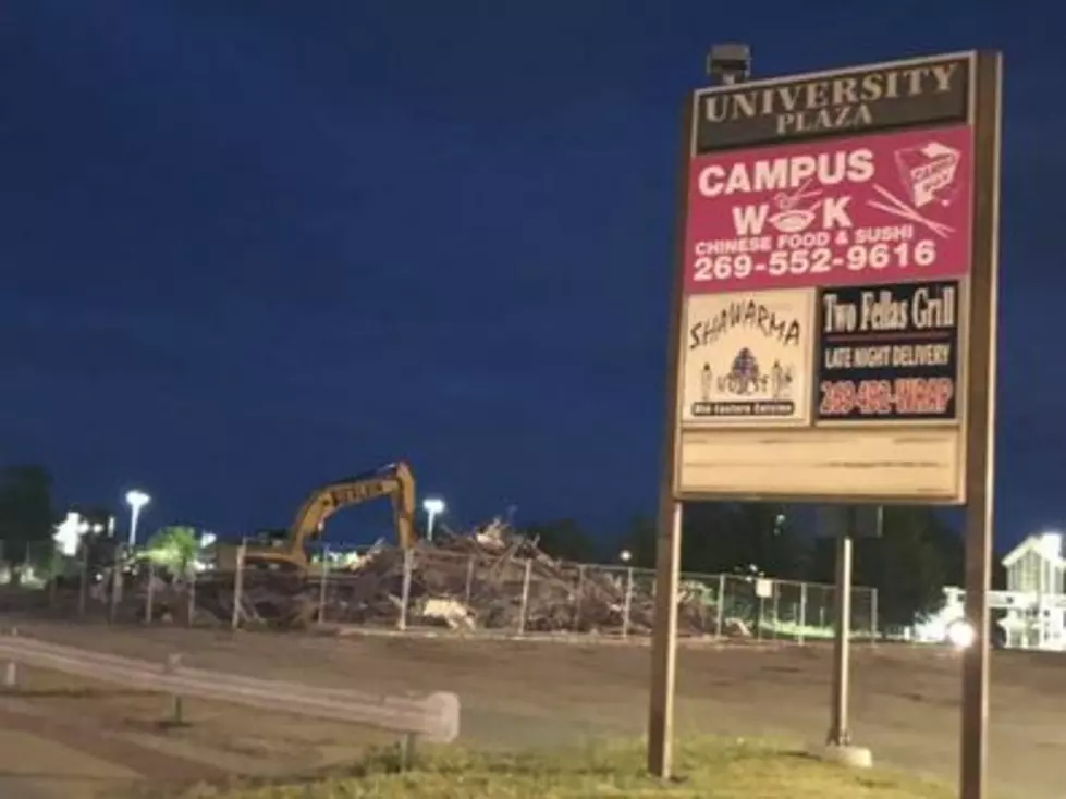Treasured University Plaza Near WMU Campus in Kalamazoo is Just a Pile of Rubble Now