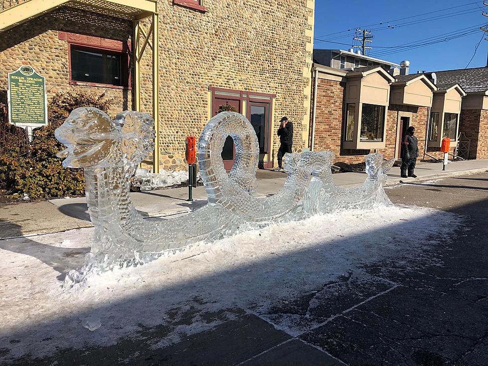 Ice Sculptures At Downtown Rochester’s 2022 Snowglow Event