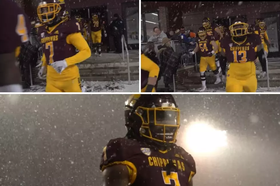 Central Michigan vs Western Michigan Played in Complete Blizzard in Mount Pleasant