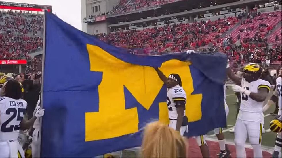 U of M Flag from 2022 Ohio State Win Is Now In a Museum
