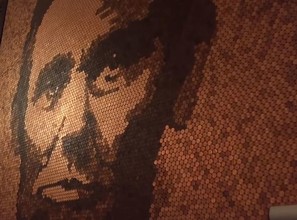 There’s A Giant 24,500 Penny Portrait of Abraham Lincoln In Battle Creek