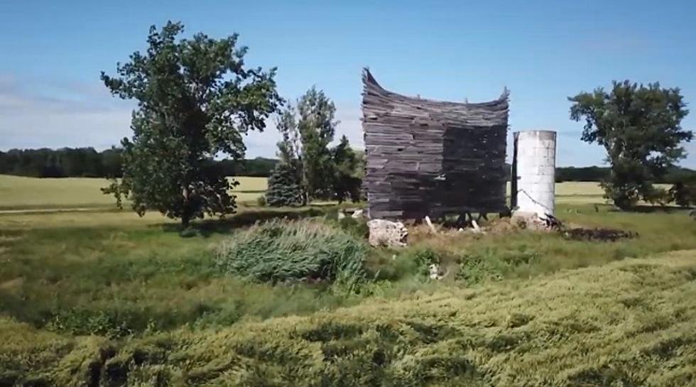 Crumbling Barns Turned into Art near Bad Axe, Michigan