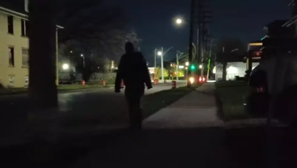 Walking Thru a Deserted Detroit Neighborhood At Night