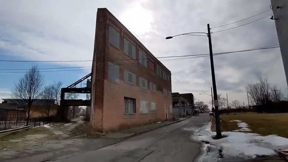 Two Abandoned Buildings in a Desolate Neighborhood: Detroit, Michigan