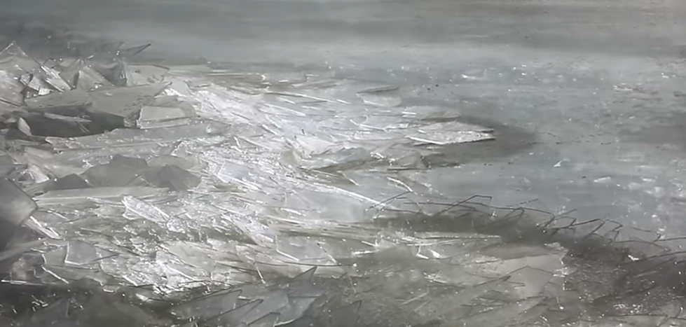 Ice Shards Still Being Seen in Lake Michigan