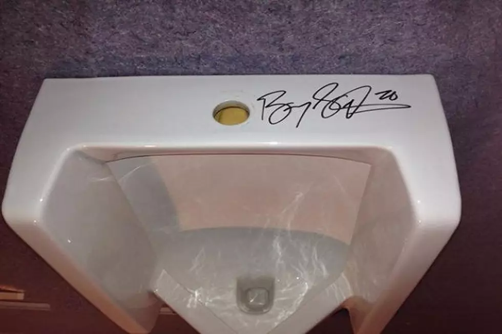 Barry Sanders Autographed Urinal Gets 3 Grand