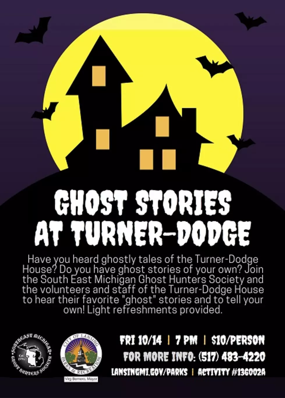 Tell Your Ghost Story in Lansing Friday Night