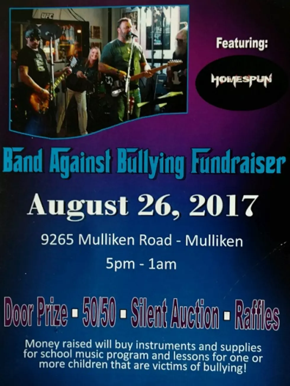 Mulliken Will Rock with &#8216;Homespun&#8217; Saturday to Fight Bullying